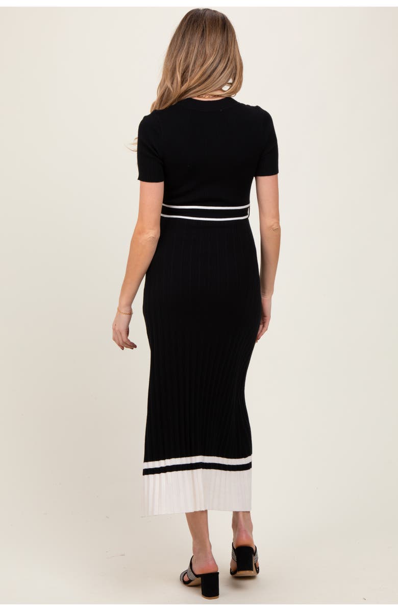 PinkBlush Ribbed Knit Pleated Midi Dress, Alternate, color,