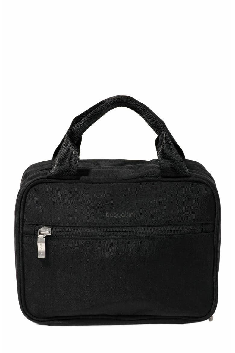Hanging Travel Toiletry Kit, Main, color, BLACK