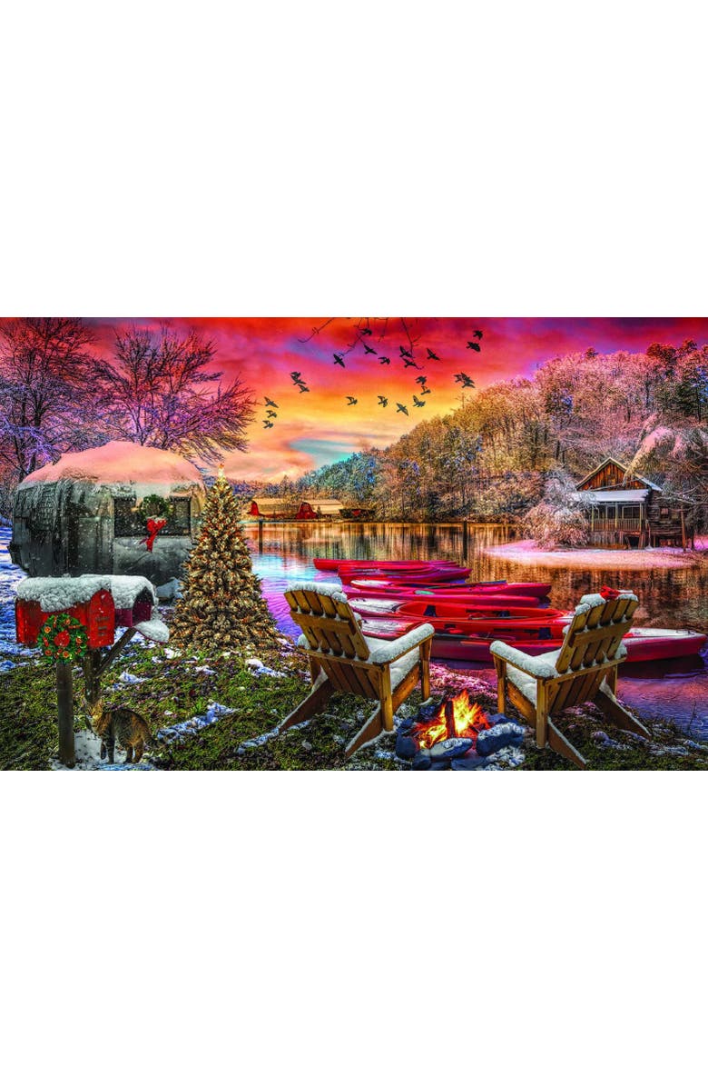 Sunsout Christmas Eve Camping 1000 piece Jigsaw Puzzle for Adults, Alternate, color, Multicolor