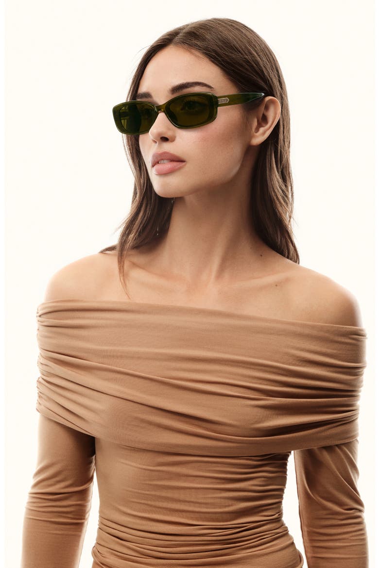 Vibe Check 62mm Small Square Sunglasses, Alternate, color, OLIVE