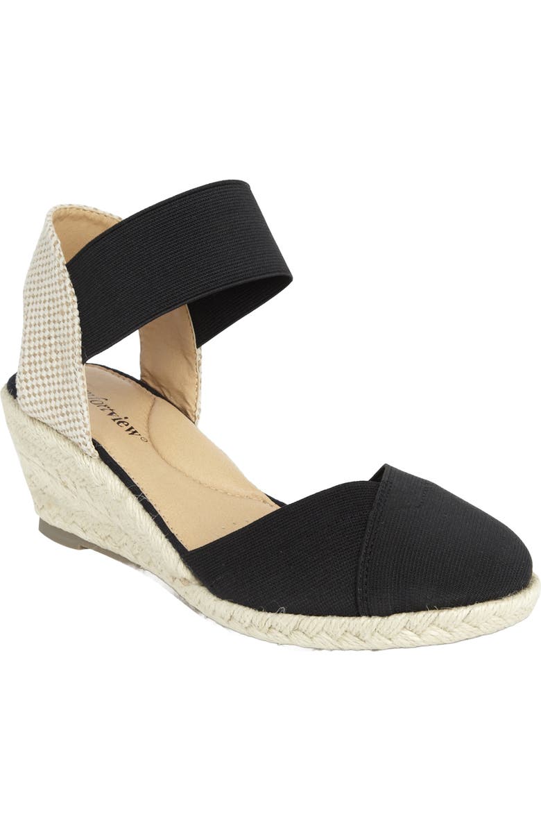 Comfortview The Abra Stretch Fabric Espadrille, Main, color, Black