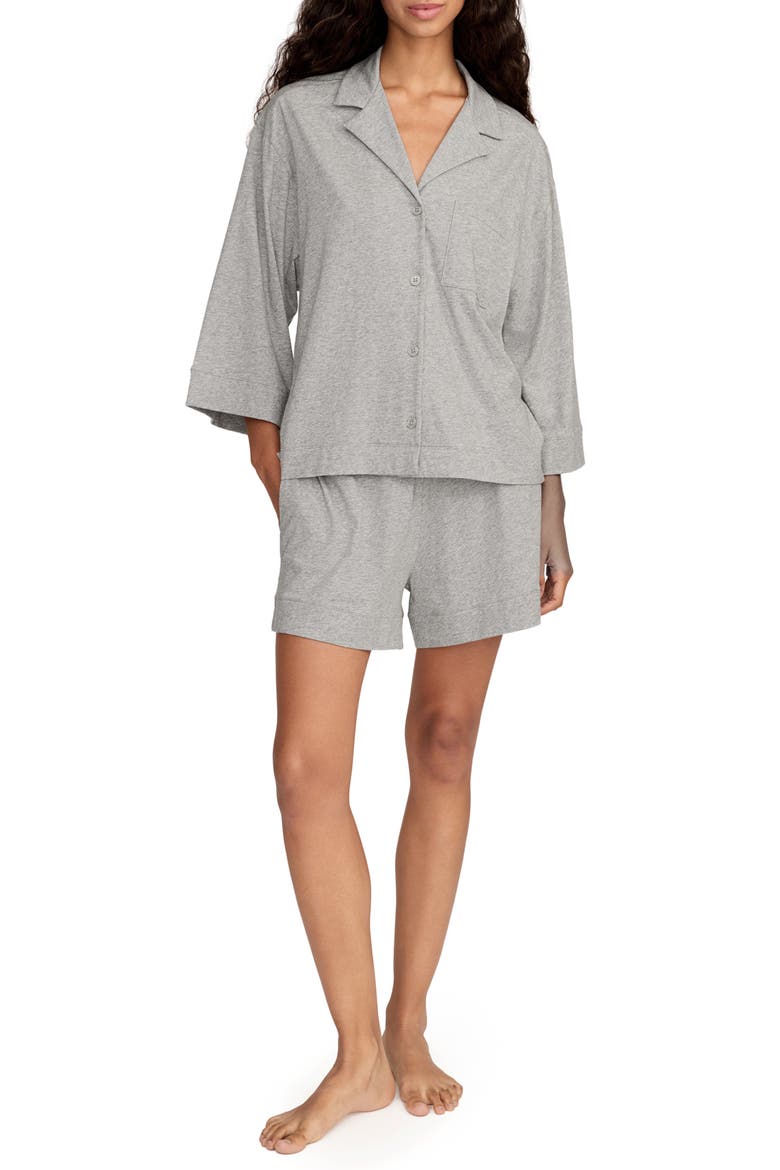 Olivia Featherweight Pima Cotton Short Pajamas, Main, color, GREY