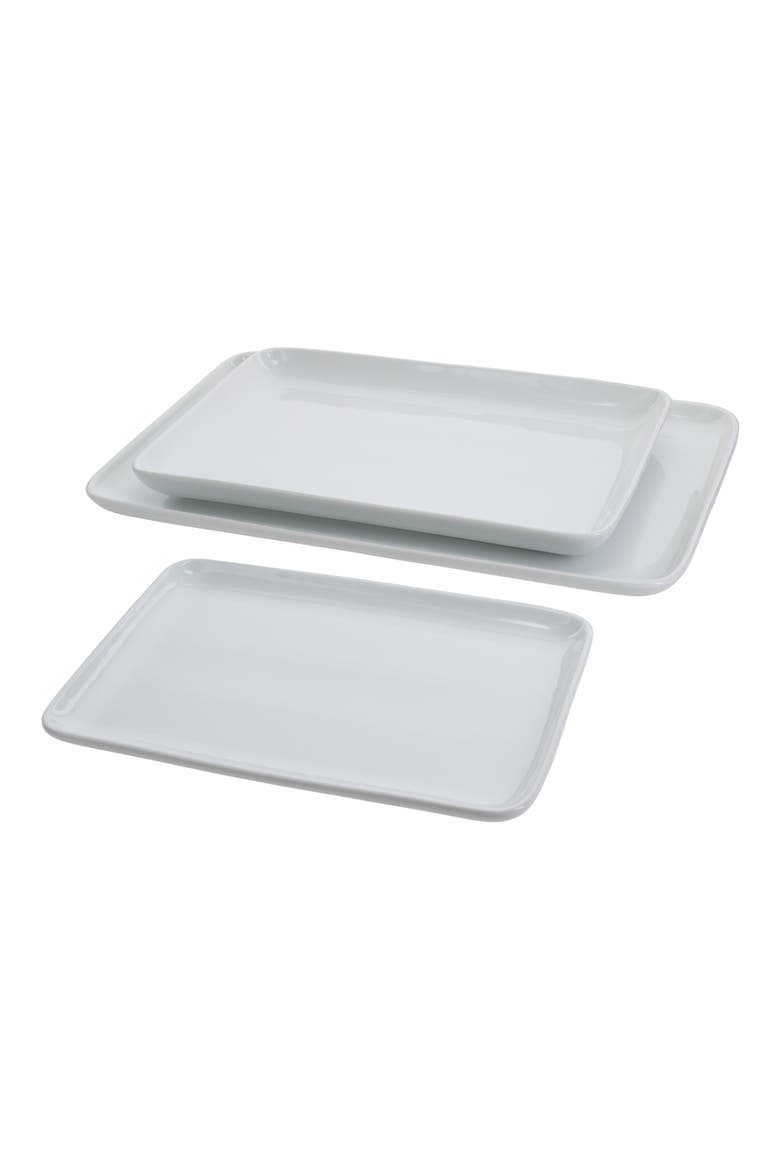 Vail 3-Piece Rectangular Platters, Main, color, WHITE