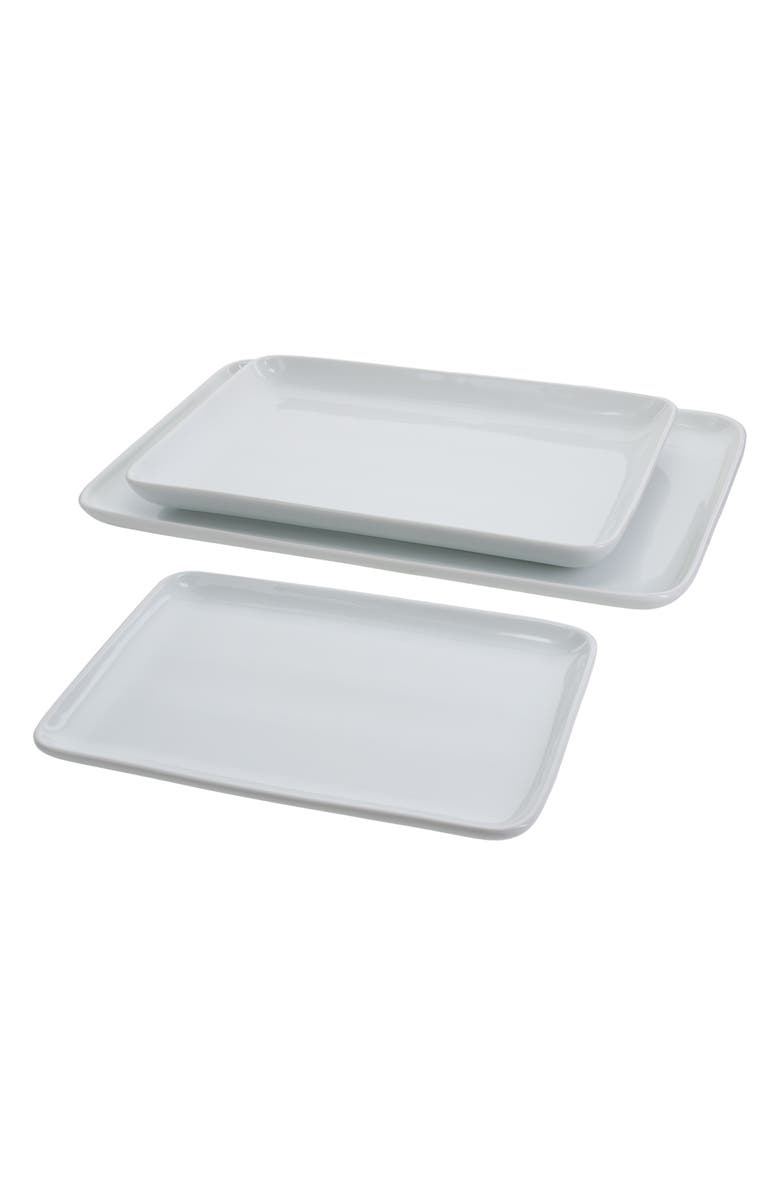 BIA Cordon Bleu Vail 3-Piece Rectangular Platters, Main, color, White