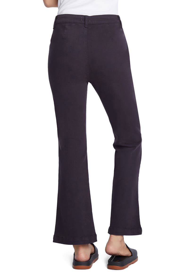 Patch Baby Flare Hem Crop Pants, Alternate, color, BLACK INK