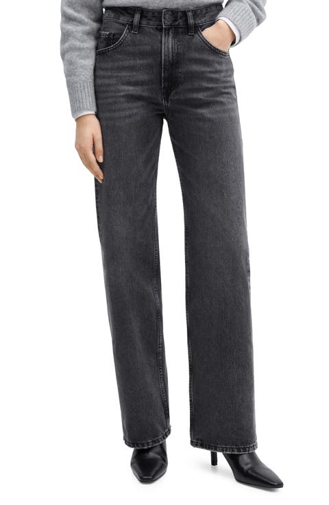 Mid Rise Straight Leg Jeans