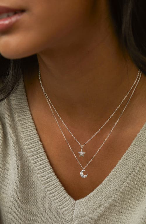 Estella Bartlett Blue Star Crystal Pendant Necklace In Metallic