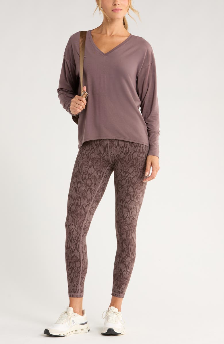 Zella Breathe Long Sleeve T-Shirt, Alternate, color, Grey Plum