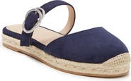 Stuart Weitzman Crystal Buckle Espadrille Mule