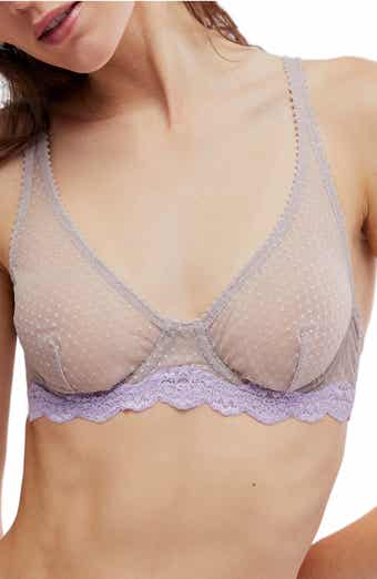 Free People Mid Week Dotted Mesh Underwire Bra