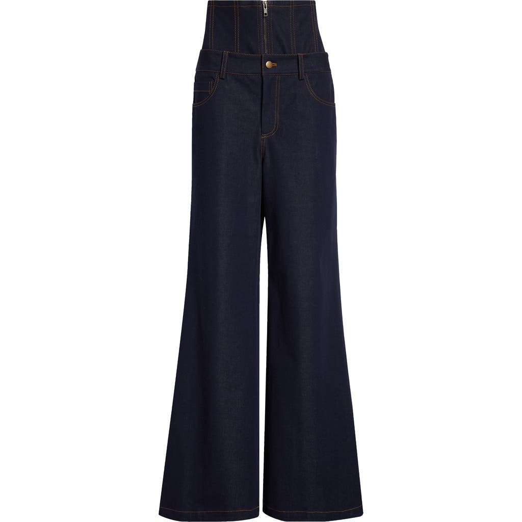 Monse Corset Waist Wide Leg Jeans