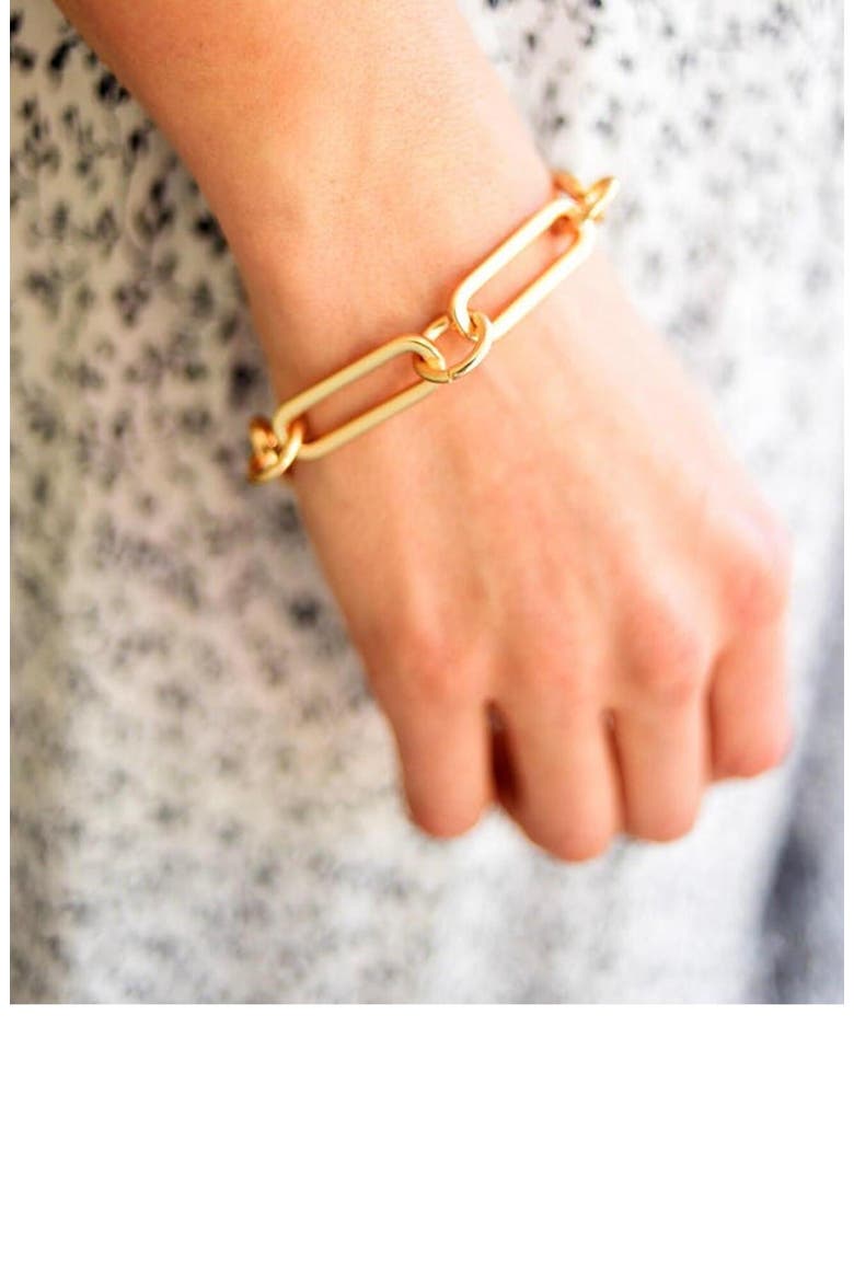 Lia Link Bracelet, Alternate, color, Gold
