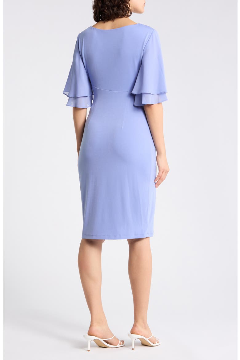 Ruffle Sleeve Sheath Dress, Alternate, color, PERIWINKLE
