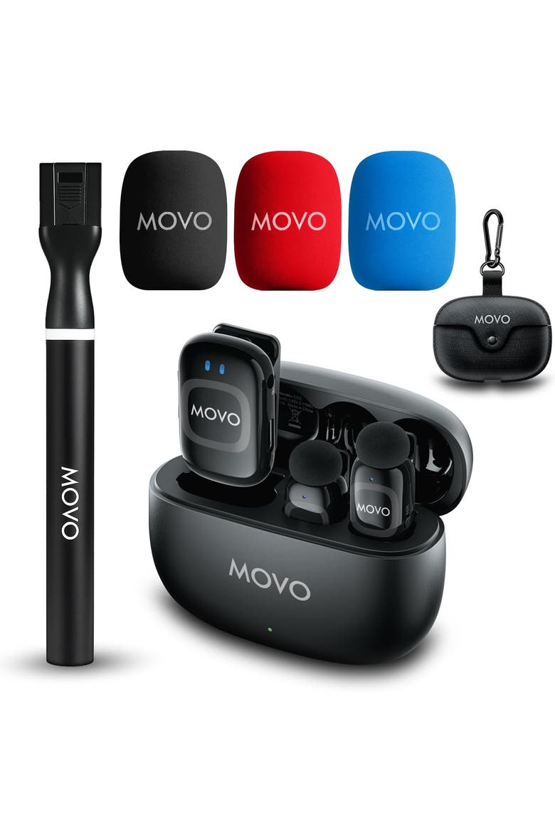 NanoMic Wireless Lavalier Microphone for Camera (3.5mm) w/WMX-HM2 Wireless Mic Handle, Main, color, Black