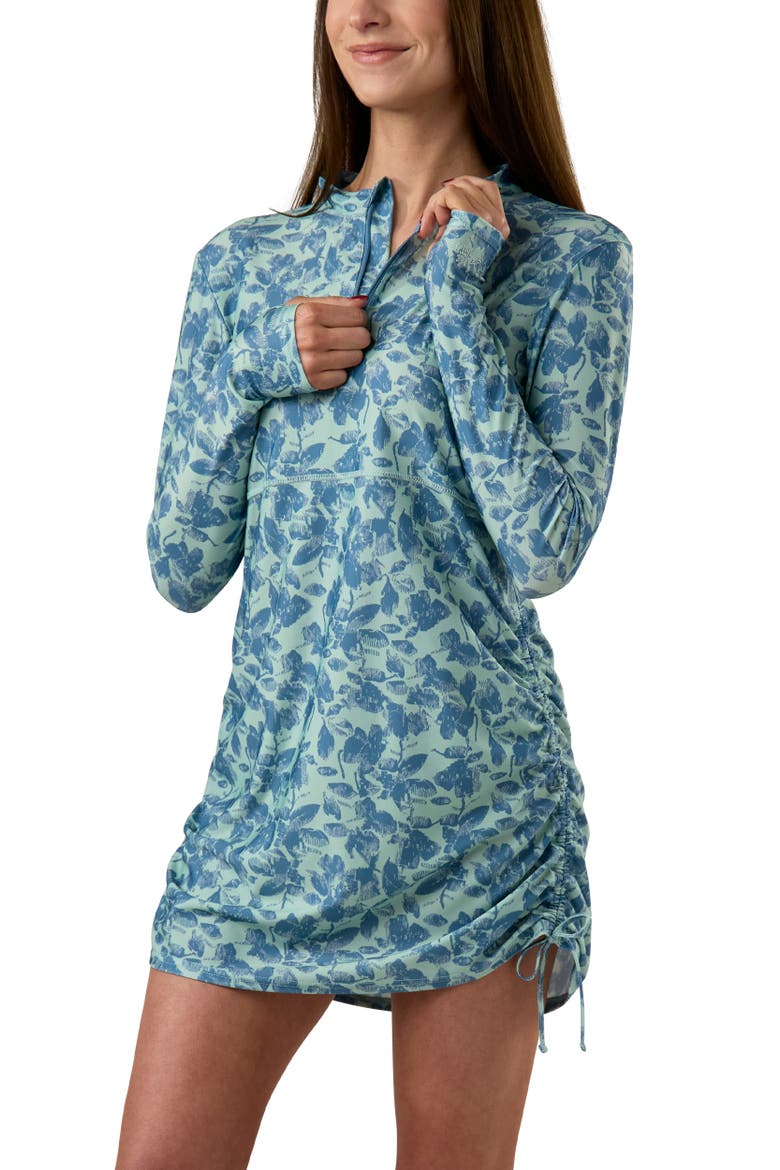 Convertible Swim Shirtdress, Alternate, color, Dewdrop Leaves