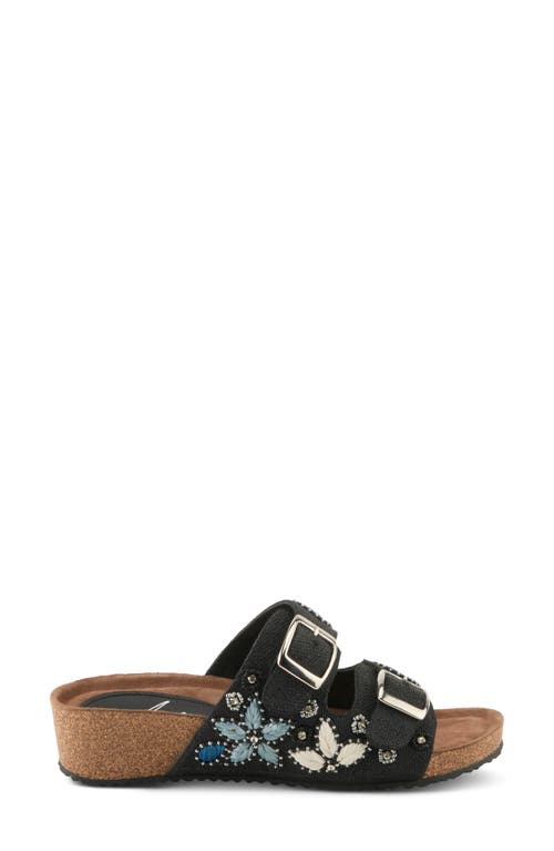 Azura By Spring Step Miraflores Platform Wedge Slide Sandal