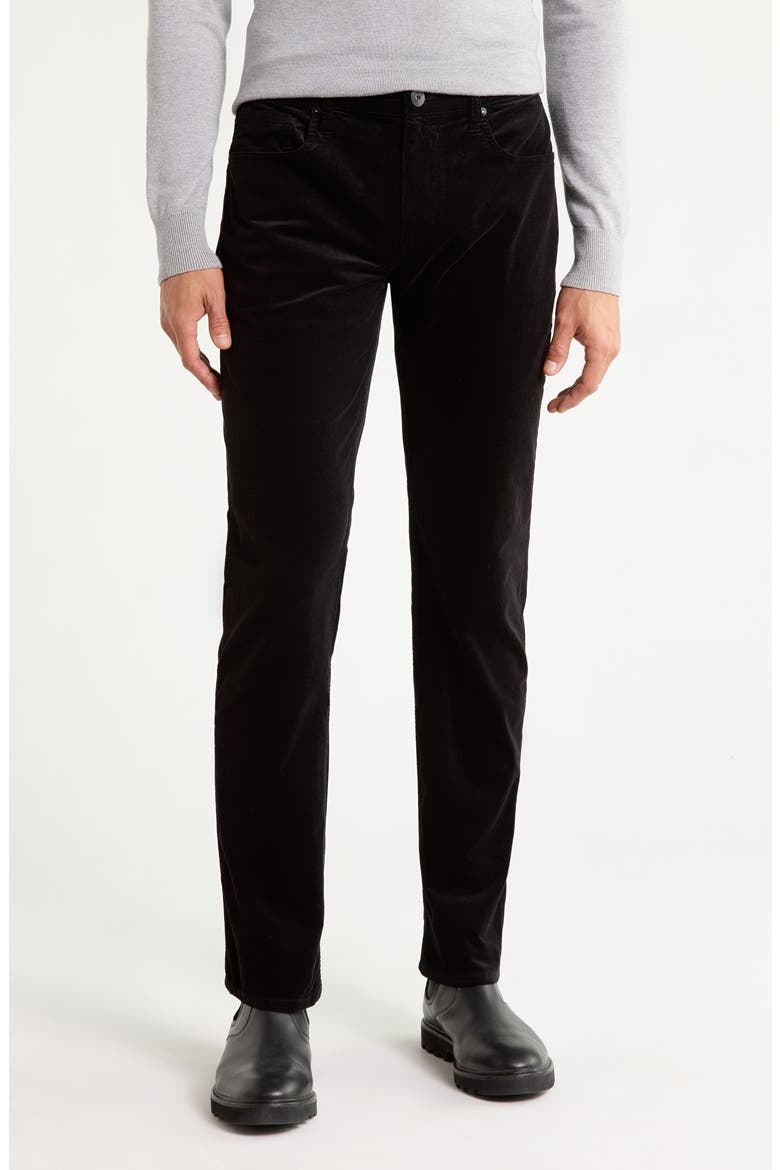 Federal Slim Straight Leg Corduroy Pants, Main, color, BLACK