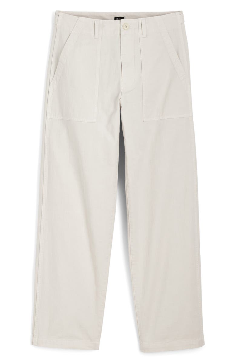 Madewell Fatigue Garment Dyed Cotton Twill Straight Leg Pants, Alternate, color, Vintage Ivory