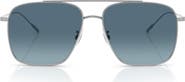 Oliver Peoples Dresner 56mm Mirrored Pilot Sunglasses