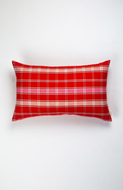 Handwoven Holly Cotton Throw Pillow