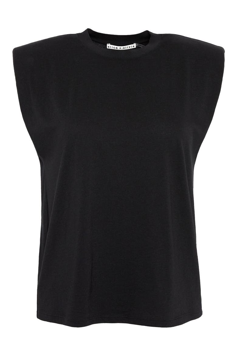 Braxton Padded Sleeveless T-Shirt, Alternate, color, BLACK