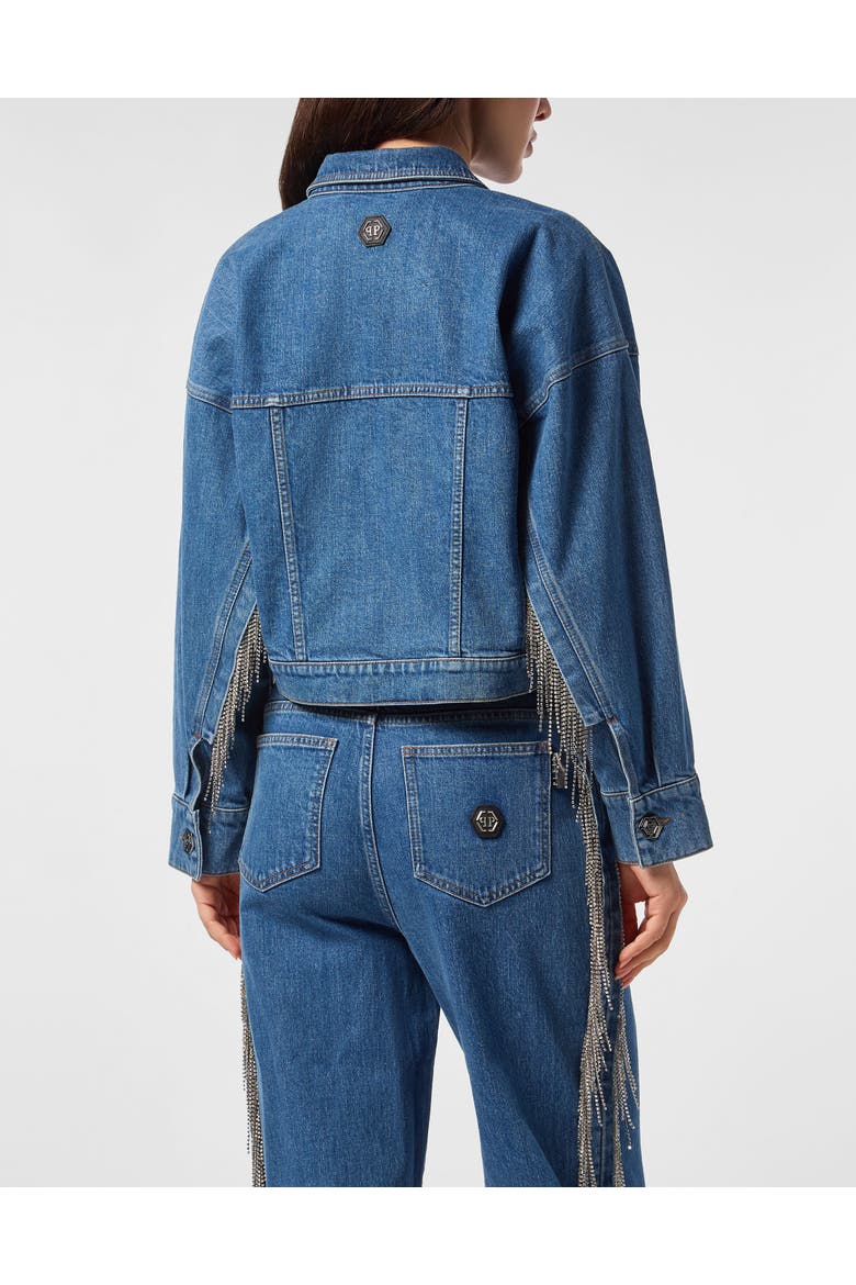 Denim Jacket Women, Alternate, color, Monte Carlo