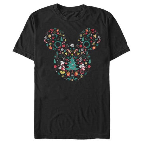 Men's Mickey & Friends Christmas Silhouette  Graphic T-Shirt