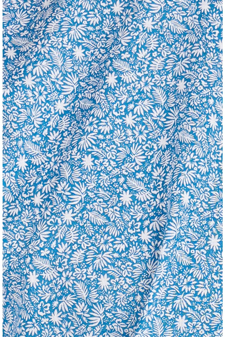 Summer Print Short Sleeve Button-Up Shirt, Alternate, color, BLUE