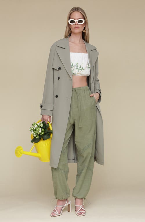 AVEC LES FILLES AVEC LES FILLES RELAXED FIT BUTTON BACK TRENCH COAT 