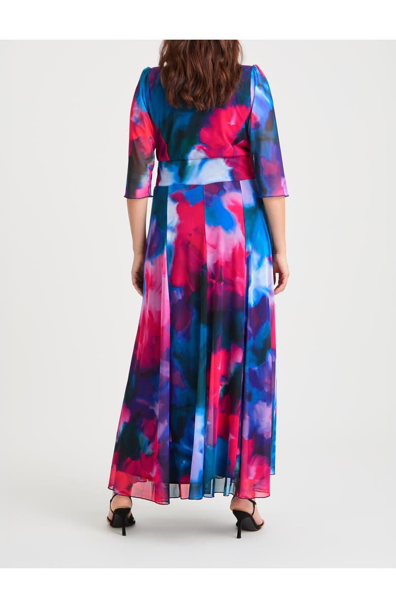 Scarlett & Jo Verity Abstract Print Maxi Gown, Alternate, color, Blue Pink