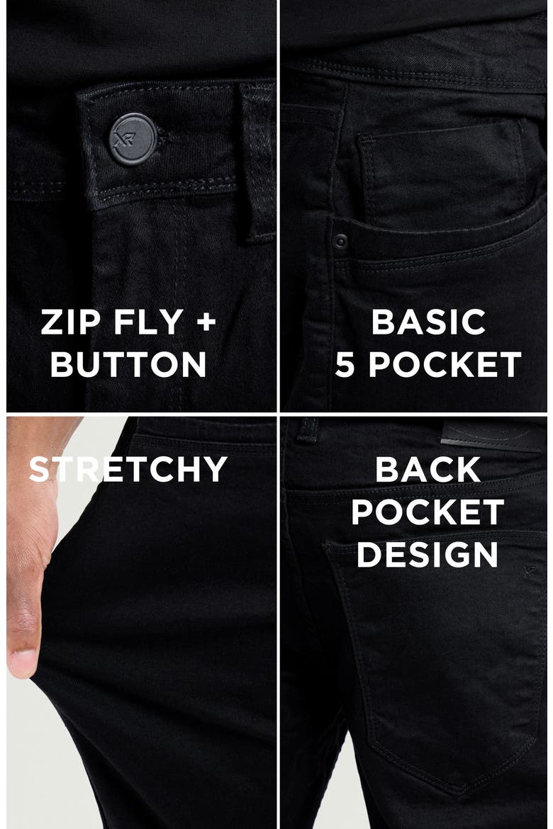 Supersoft Relaxed Slim Fit Skinny Jeans, Alternate, color, JET BLACK