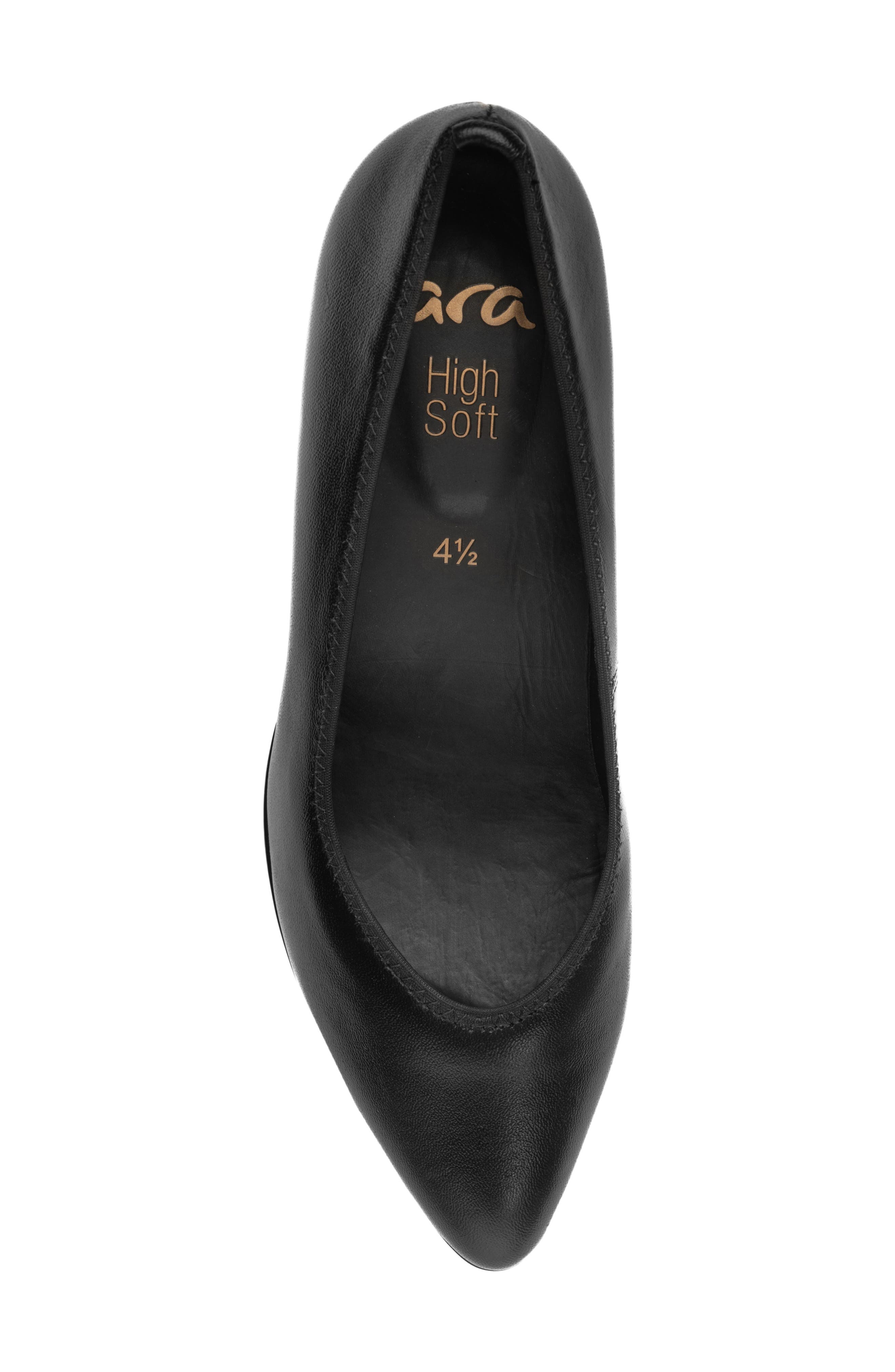 Amaryllis Leather Pump, Alternate, color, BLACK LEATHER
