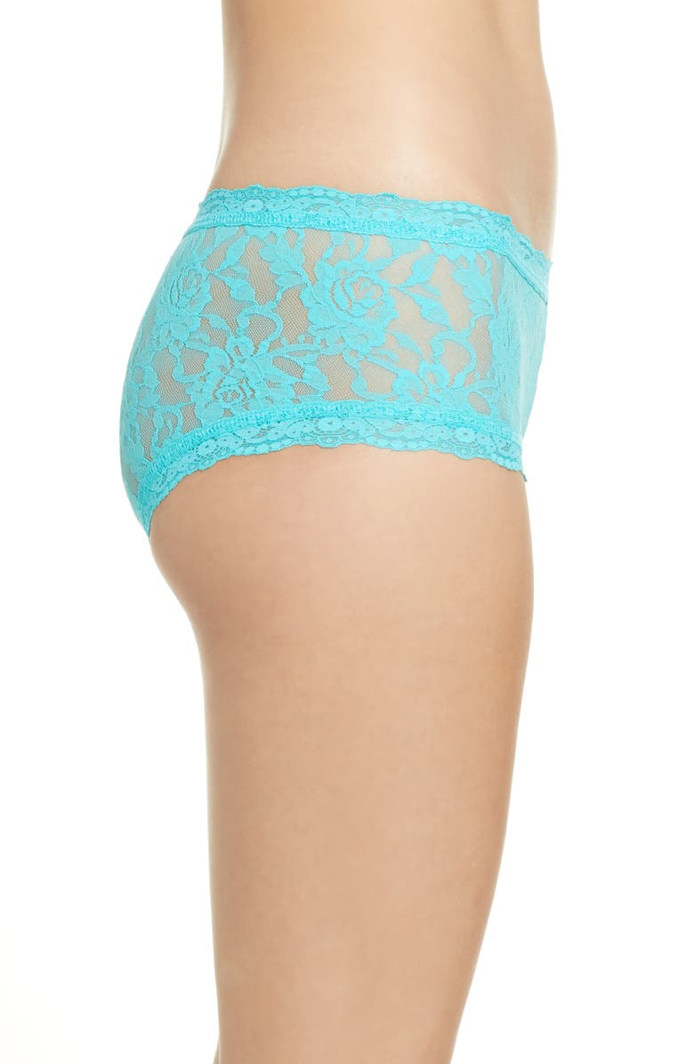 Hanky Panky Signature Lace Boyshorts, Alternate, color, Seafoam Blue
