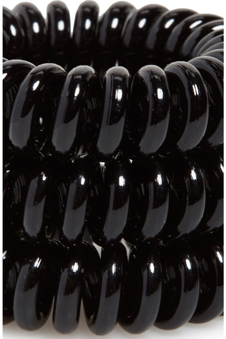 'Power' Hair Tie, Alternate, color, TRUE BLACK