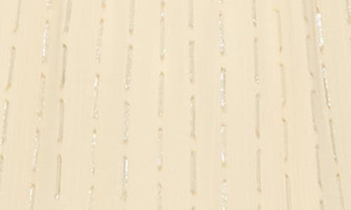 Sl Fashions Sparkle Stripe Tiered Halter Gown In Pale Yellow
