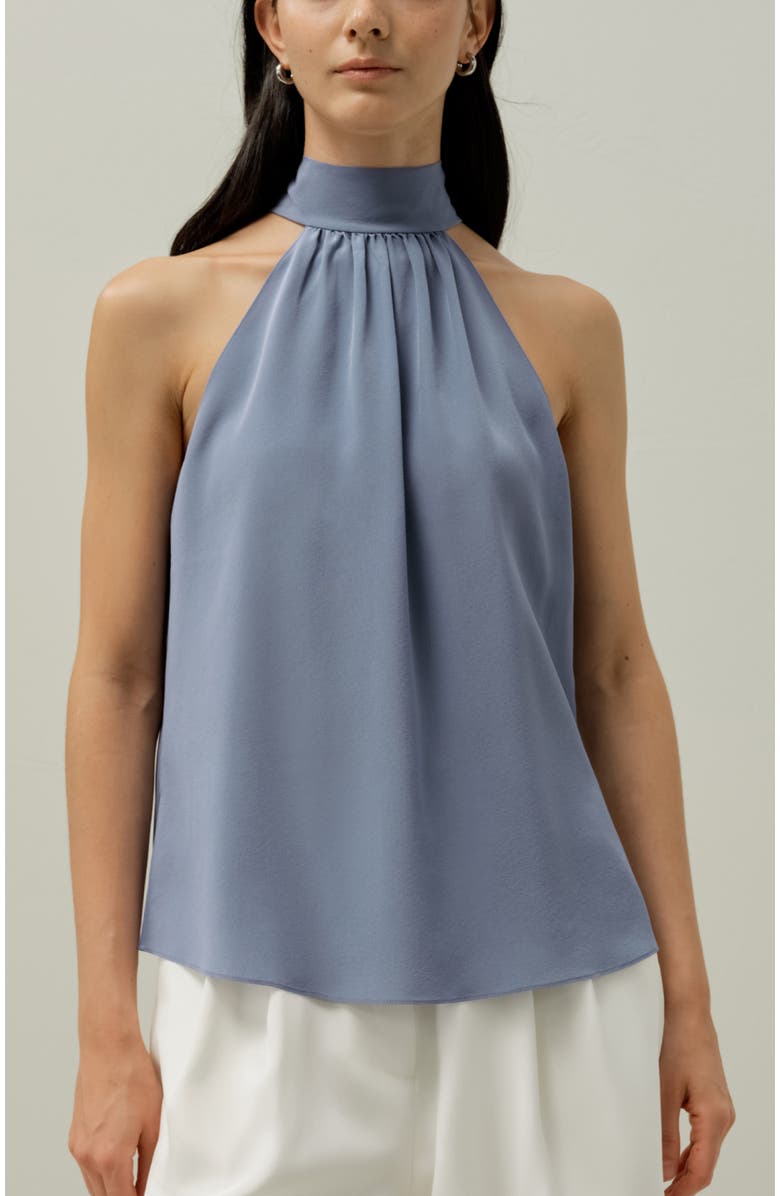 Lilysilk Halter Neck Top, Alternate, color, Crystal Blue