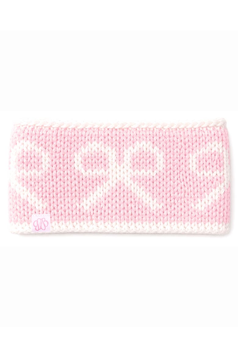 Knit Bows Headband, Main, color, Pink/Ivory