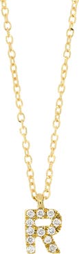Bony Levy Icon Pavé Diamond Initial Pendant Necklace