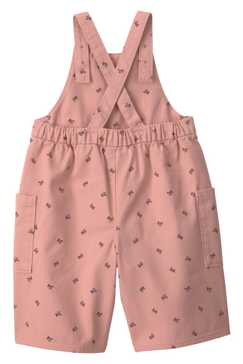 Kids' Floral Organic Cotton Twill Overalls, Alternate, color, PINK FLORAL
