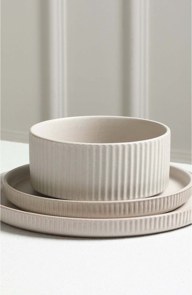 Stone Lain Haven Stoneware 4-Piece Bowl Set, Alternate, color, Beige
