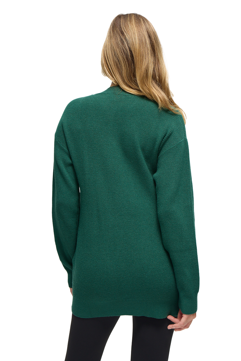 Ribbed Knit Crossover Maternity Nursing Cardigan, Alternate, color, Olive