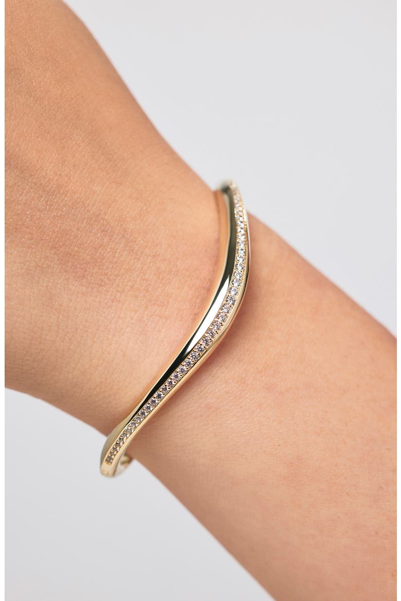 Talia Bangle Bracelet, Alternate, color, GOLD