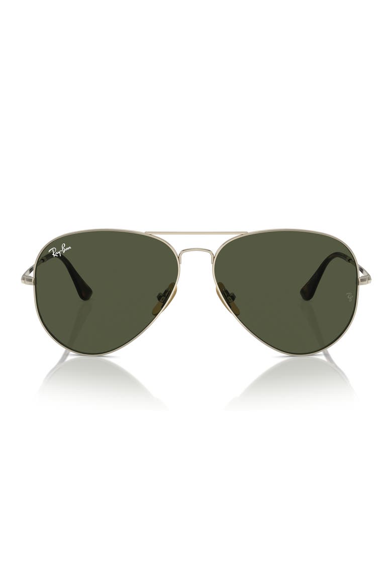 58mm Pilot Aviator Sunglasses, Alternate, color, GOLD FLASH