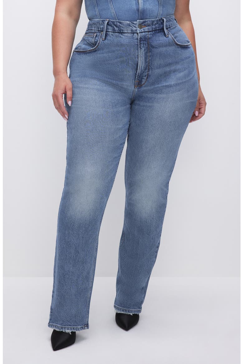Good Icon High Waist Straight Leg Jeans, Alternate, color, INDIGO575