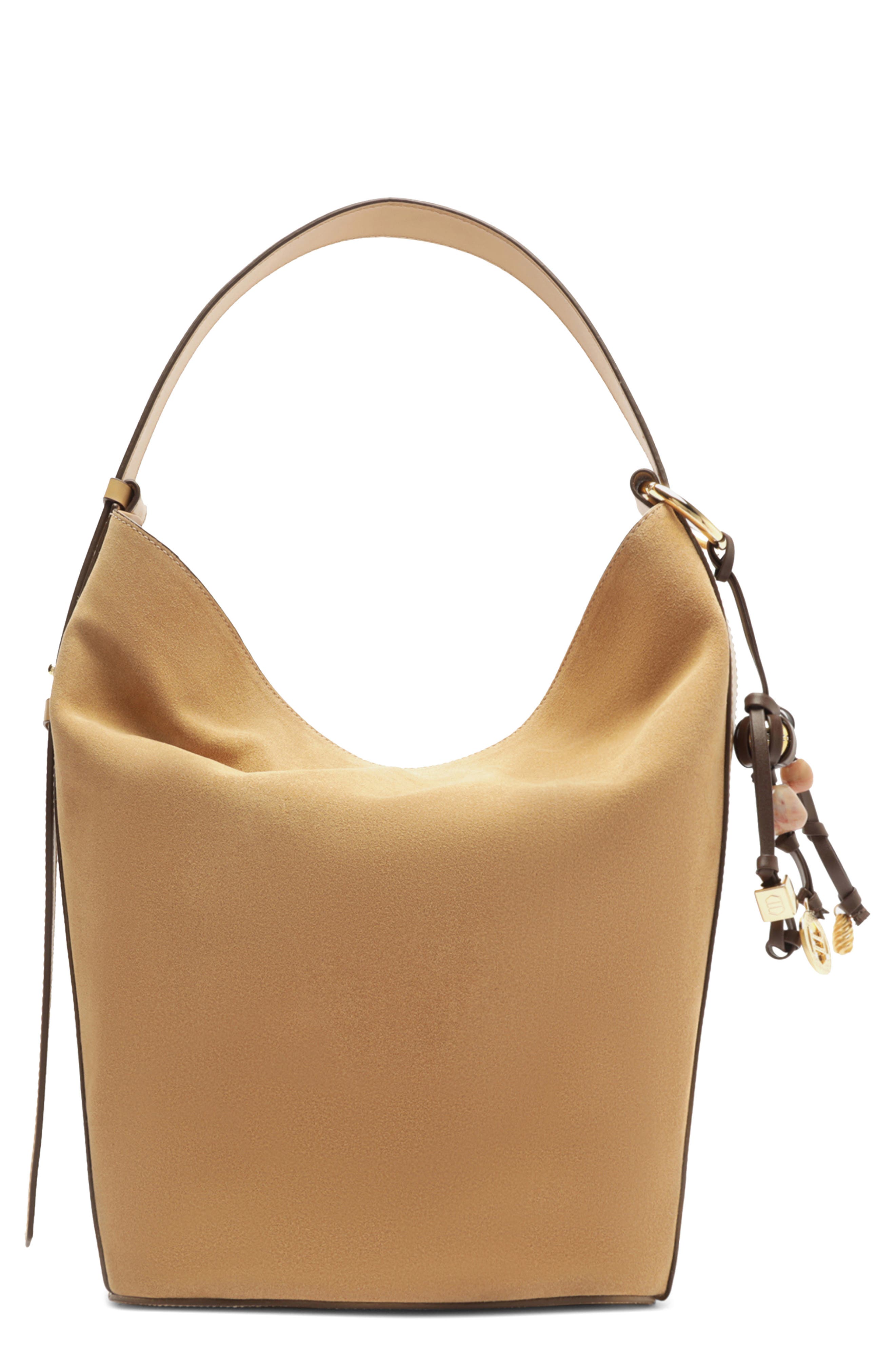 Arezzo Large Simone Suede Hobo Bag, Main, color, 