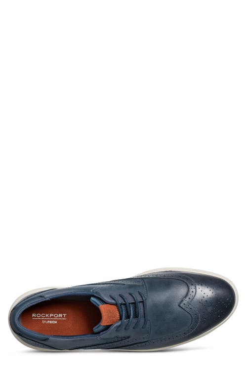 Rockport Noah Wingtip Derby In Dark Blue