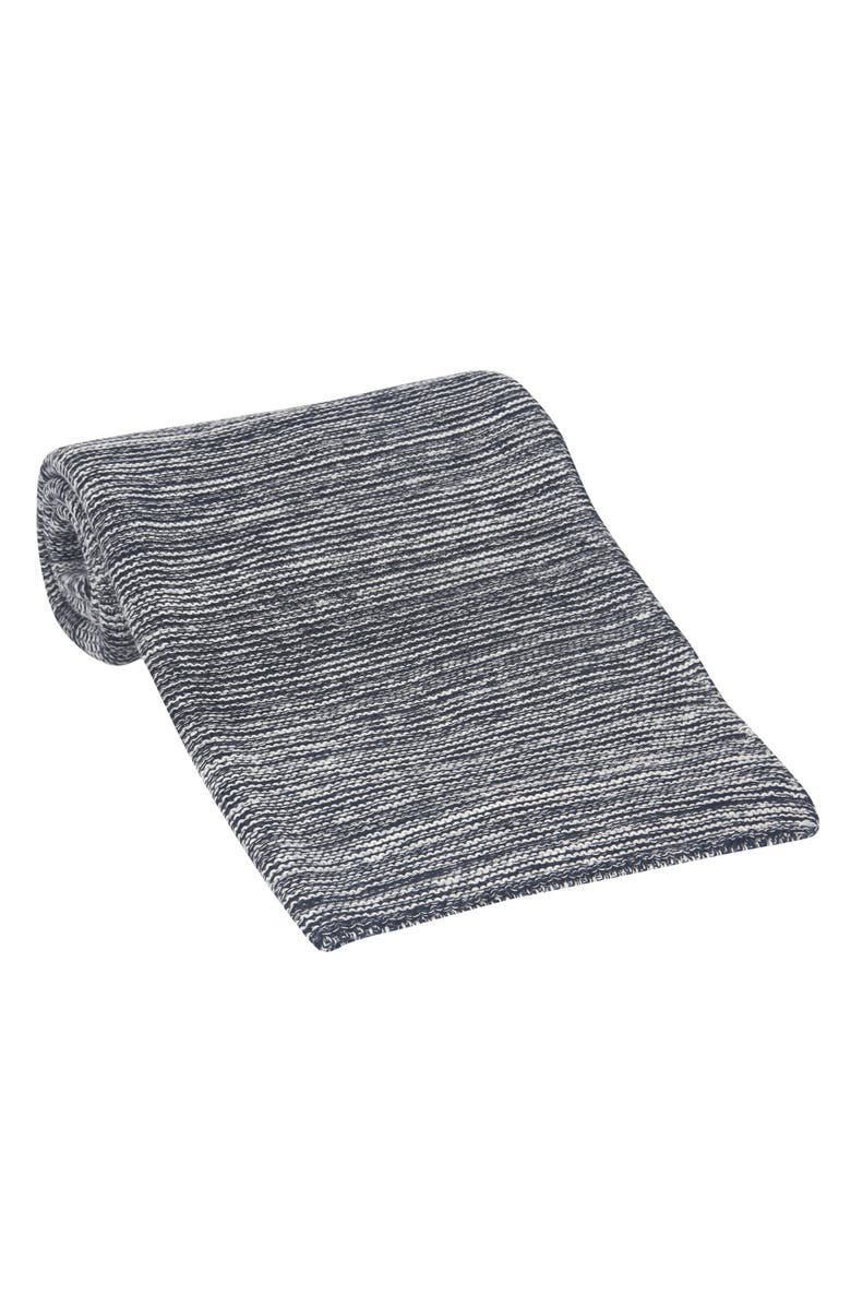 Lambs & Ivy Signature 100% Cotton Marl Textured Knit Baby Blanket, Alternate, color, Navy