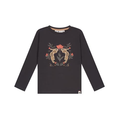 Leopard Graphic Long Sleeve Shirt