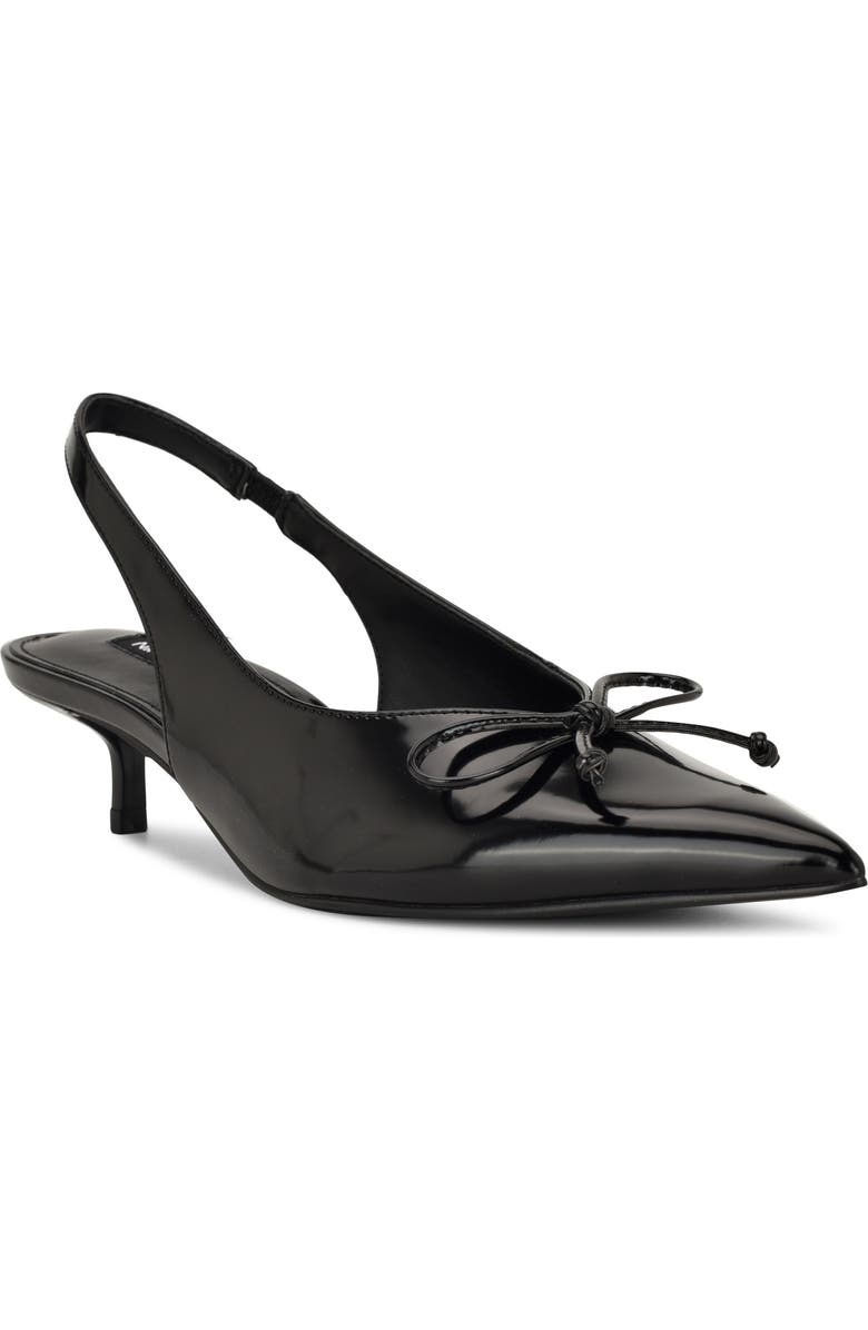 Nine West Evaa Slingback Pointed Toe Kitten Heel Pump, Main, color,
