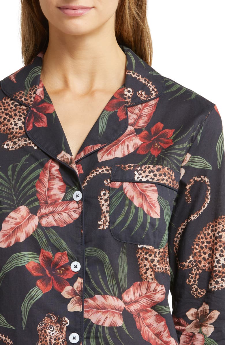 Desmond & Dempsey Signature Cotton Knit Pajama Set, Alternate, color, 